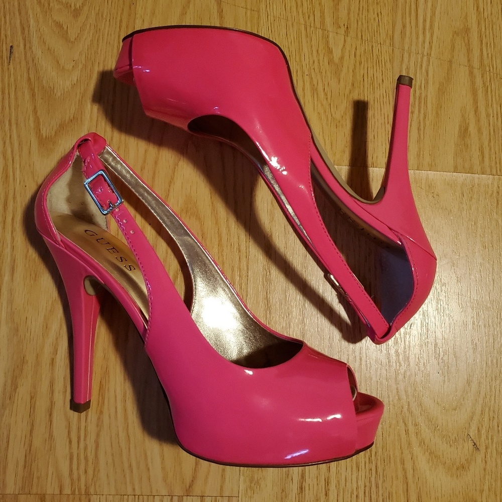 EUC Guess Pink Heels Sz 8.5M